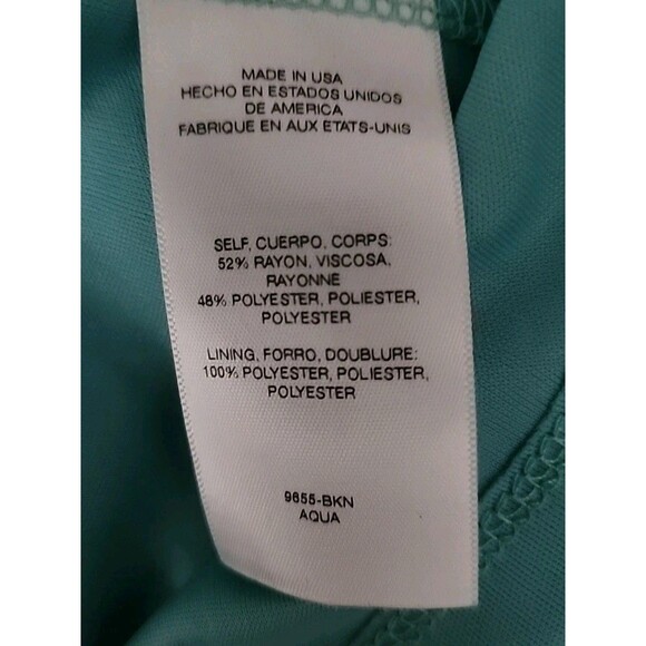 2b bebe Sundress XL Maxi Auqua Sleeveless Lined Stripes  Turquoise - Picture 5 of 9